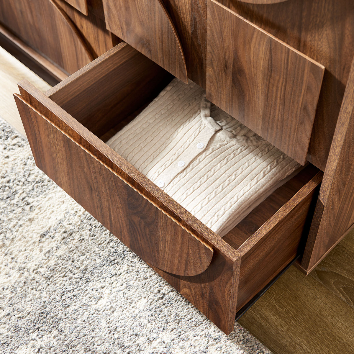 Bulwark 3-Door Wardrobe Closet - Walnut