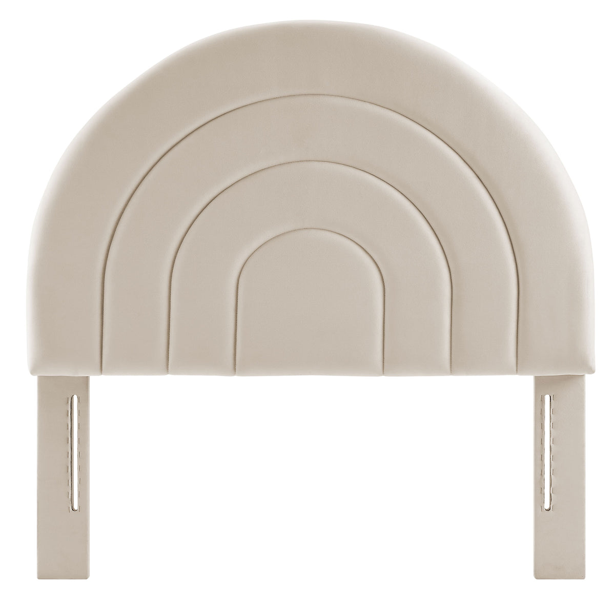 Solana Arched Performance Velvet Twin Headboard - Almond