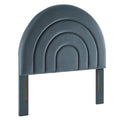 Solana Arched Performance Velvet Twin Headboard - Cadet Blue
