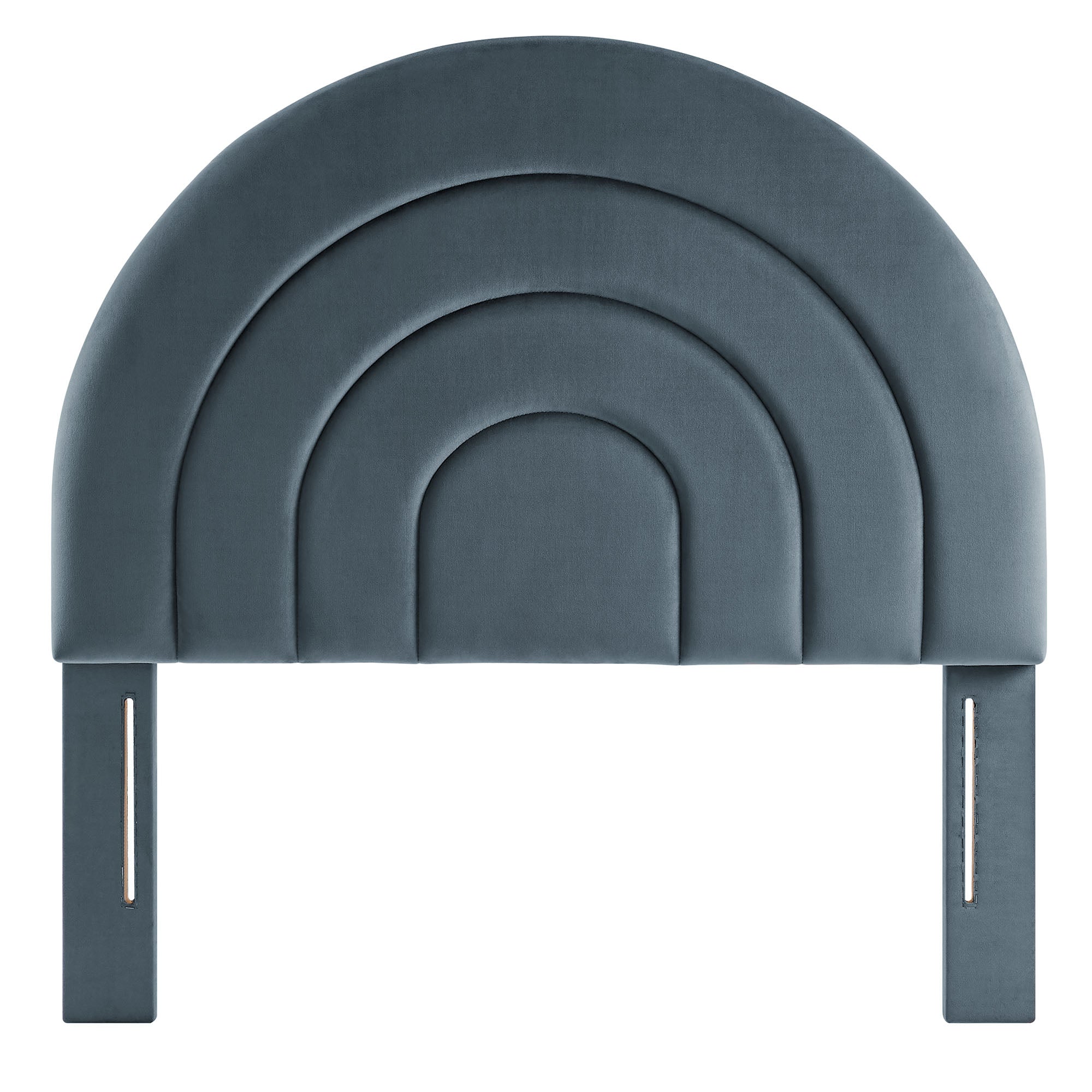 Solana Arched Performance Velvet Twin Headboard - Cadet Blue