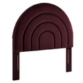 Solana Arched Performance Velvet Twin Headboard - Mulberry