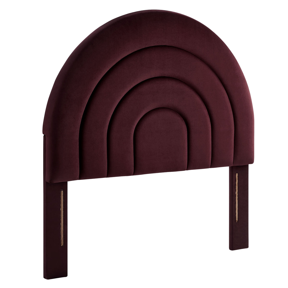 Solana Arched Performance Velvet Twin Headboard - Mulberry