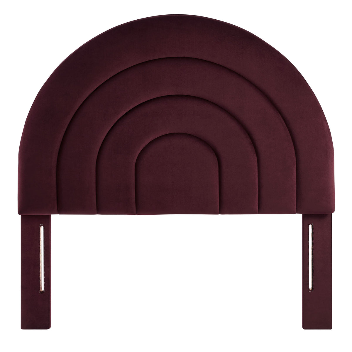 Solana Arched Performance Velvet Twin Headboard - Mulberry