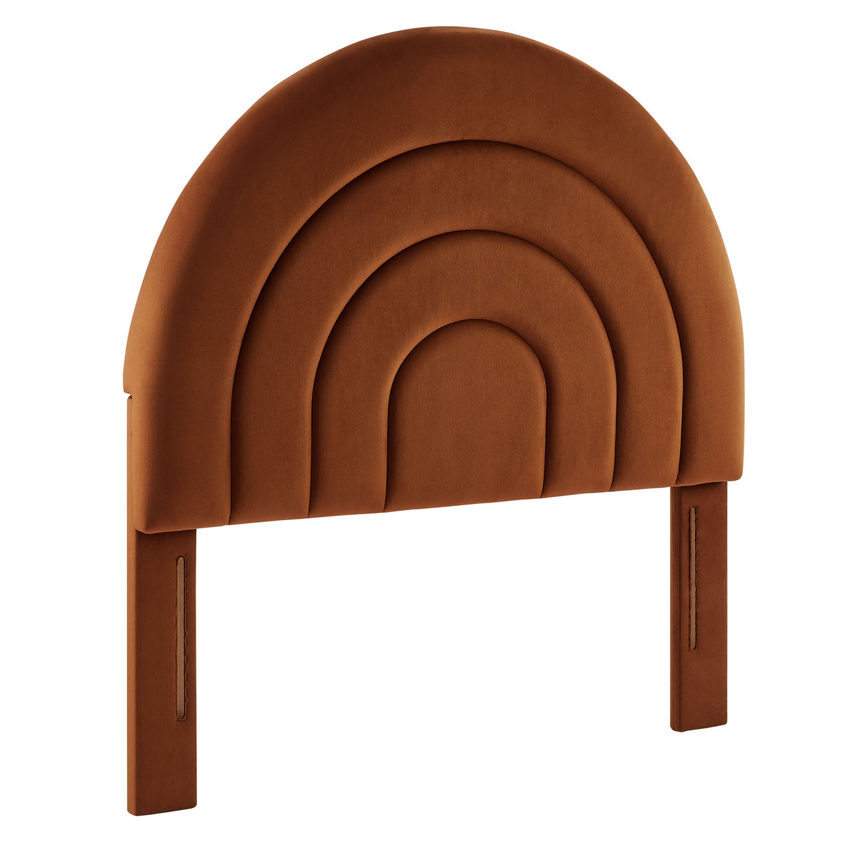 Solana Arched Performance Velvet Twin Headboard - Rust