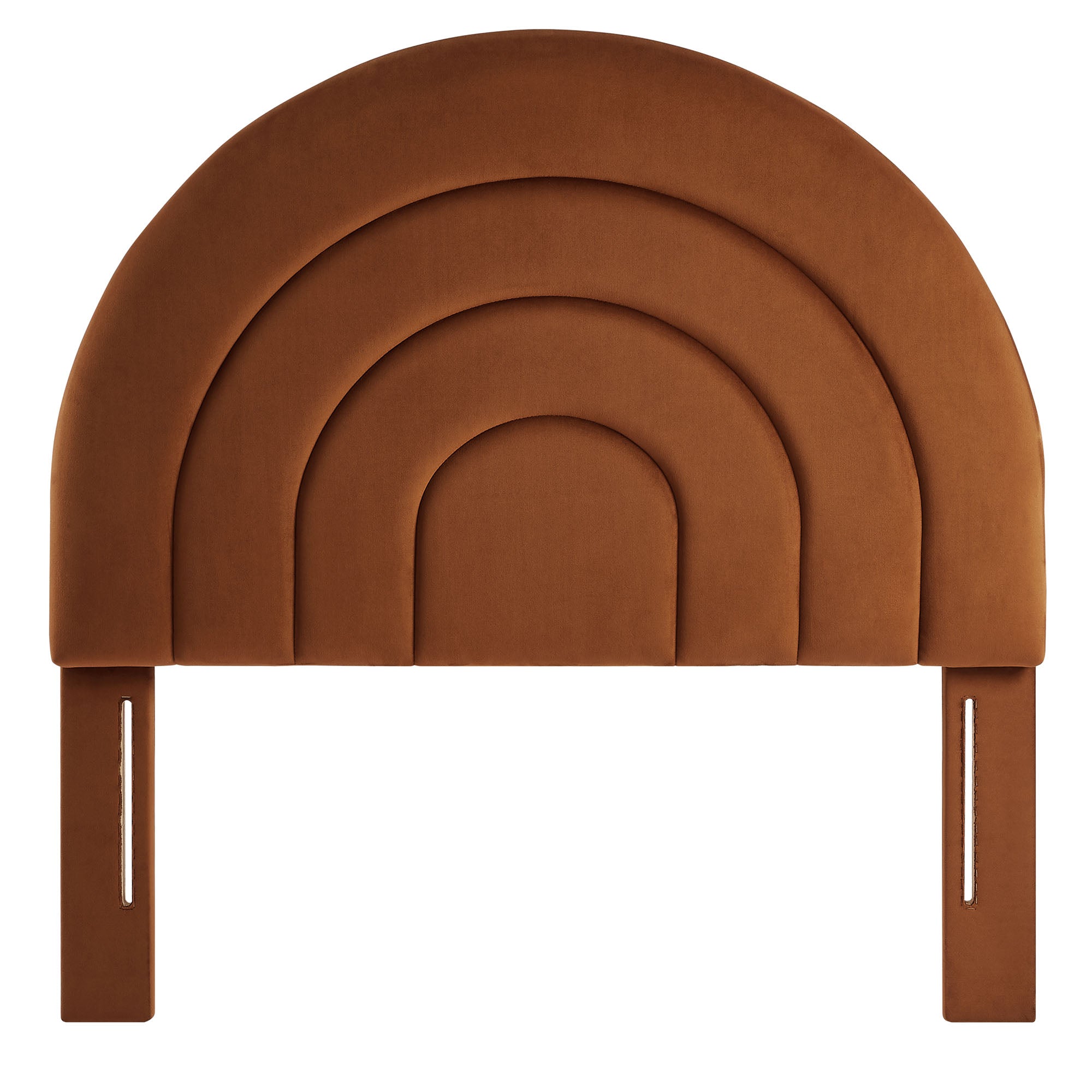 Solana Arched Performance Velvet Twin Headboard - Rust