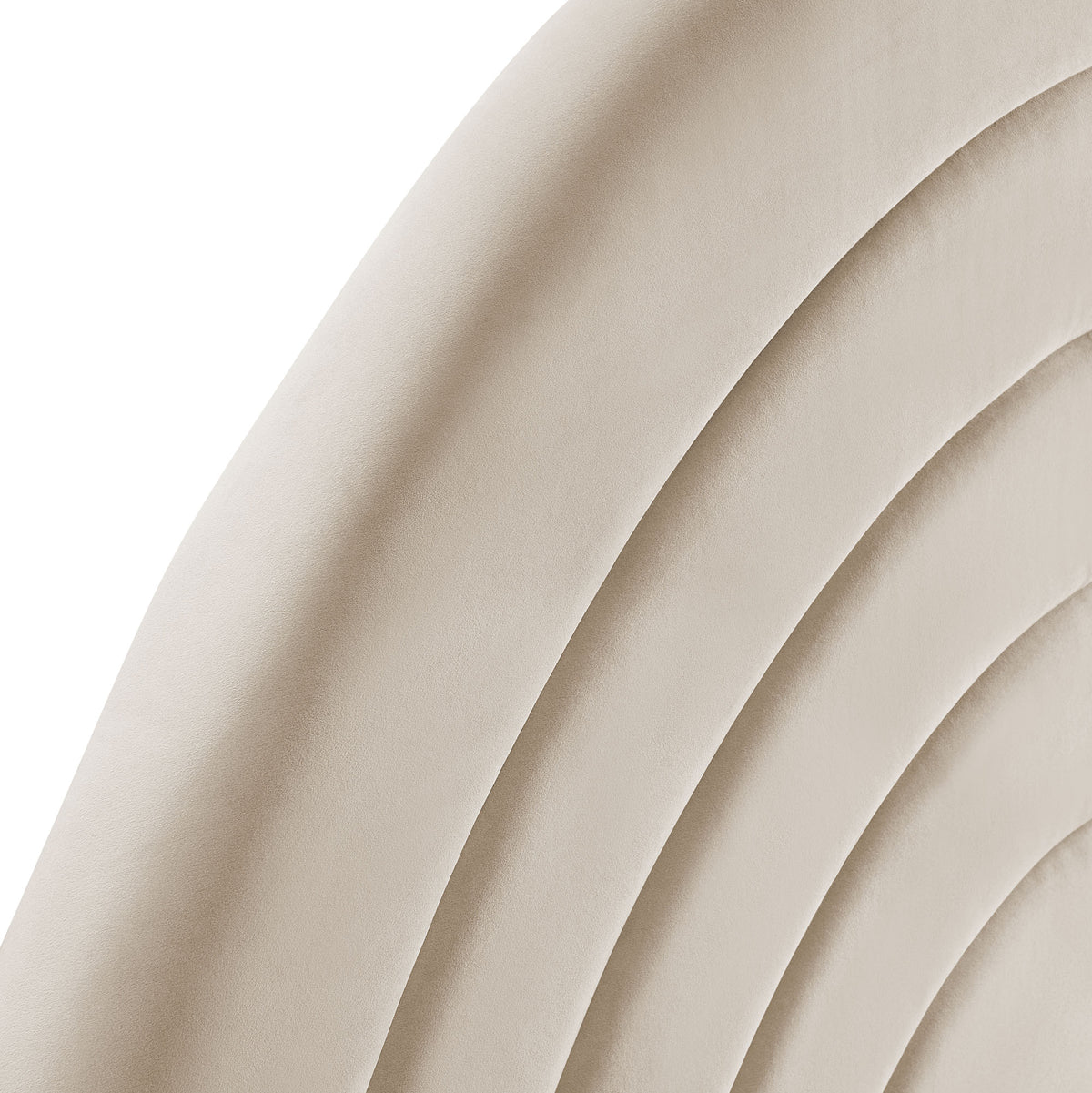 Solana Arched Performance Velvet Full Headboard - Almond