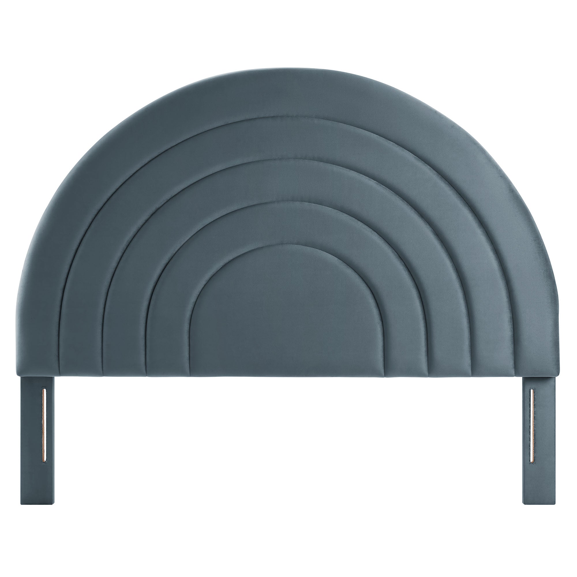 Solana Arched Performance Velvet Full Headboard - Cadet Blue