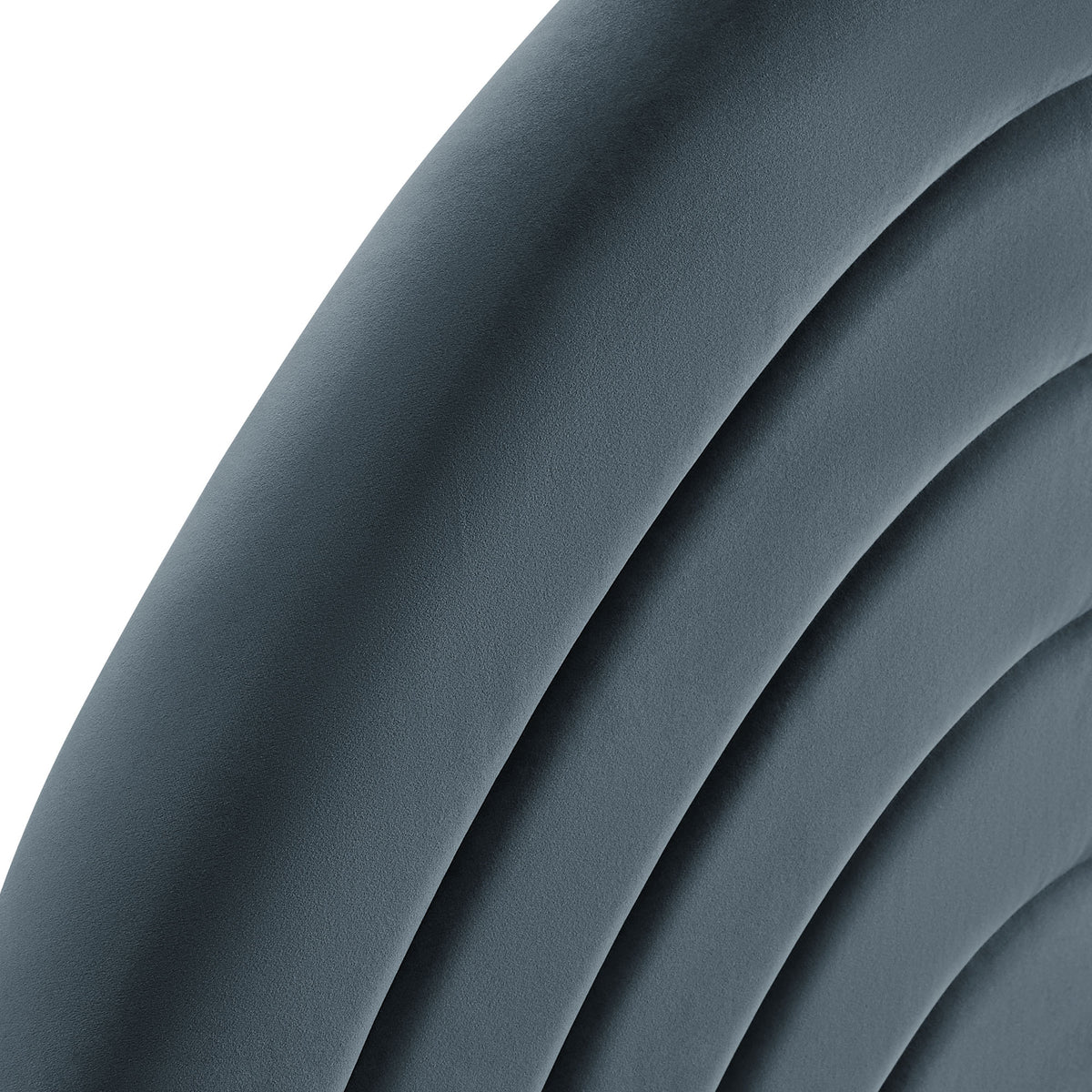 Solana Arched Performance Velvet Full Headboard - Cadet Blue