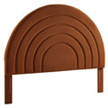 Solana Arched Performance Velvet Full Headboard - Rust