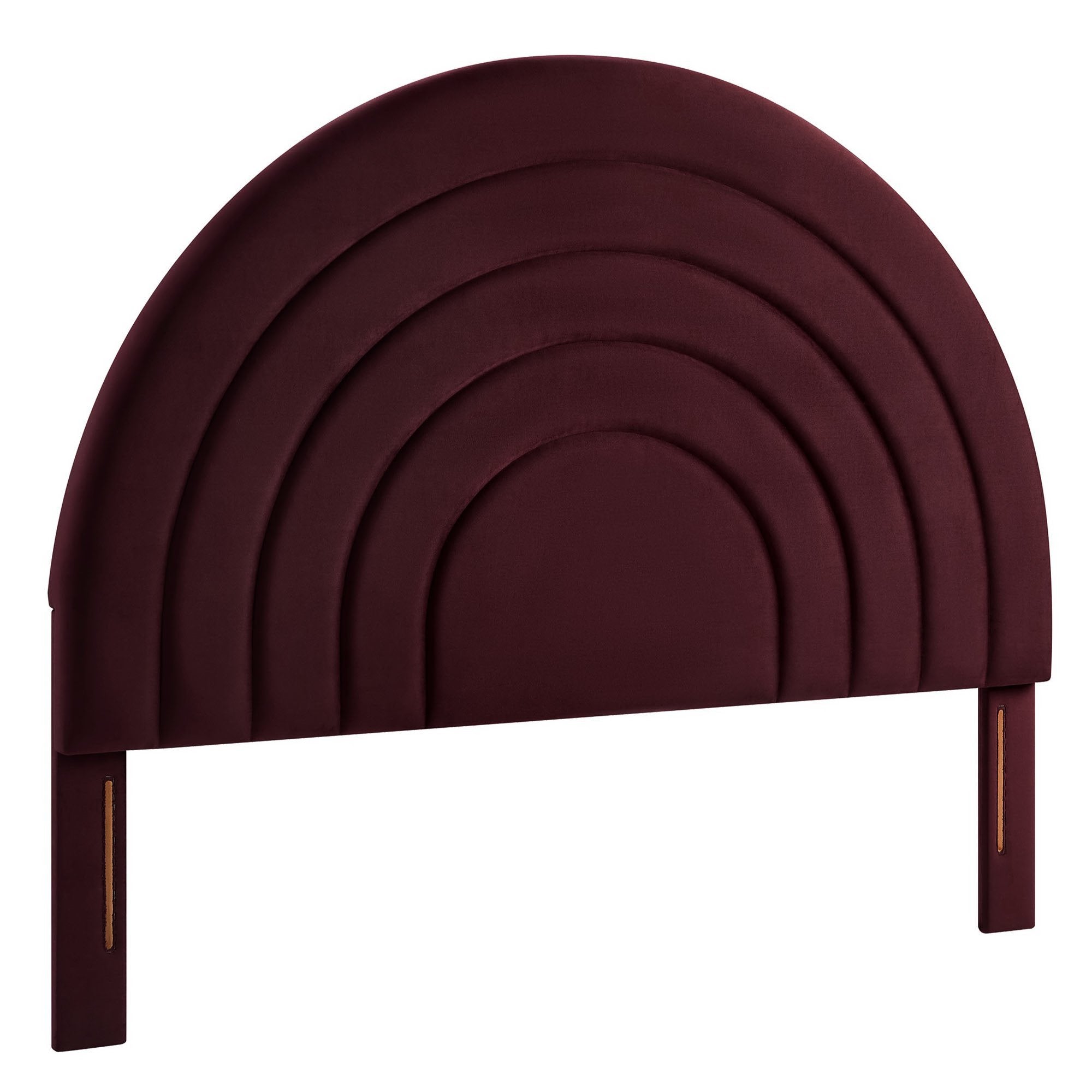 Solana Arched Performance Velvet Queen Headboard - Mulberry