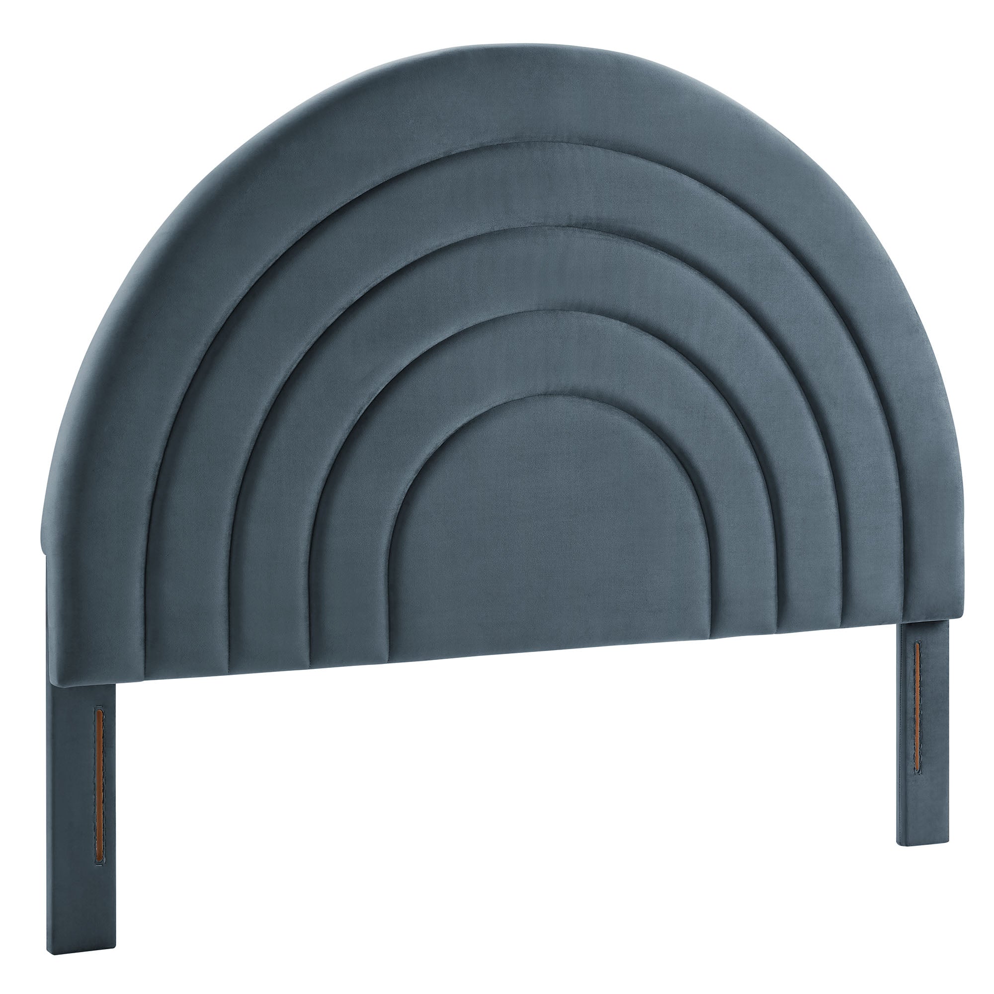 Solana Arched Performance Velvet King Headboard - Cadet Blue