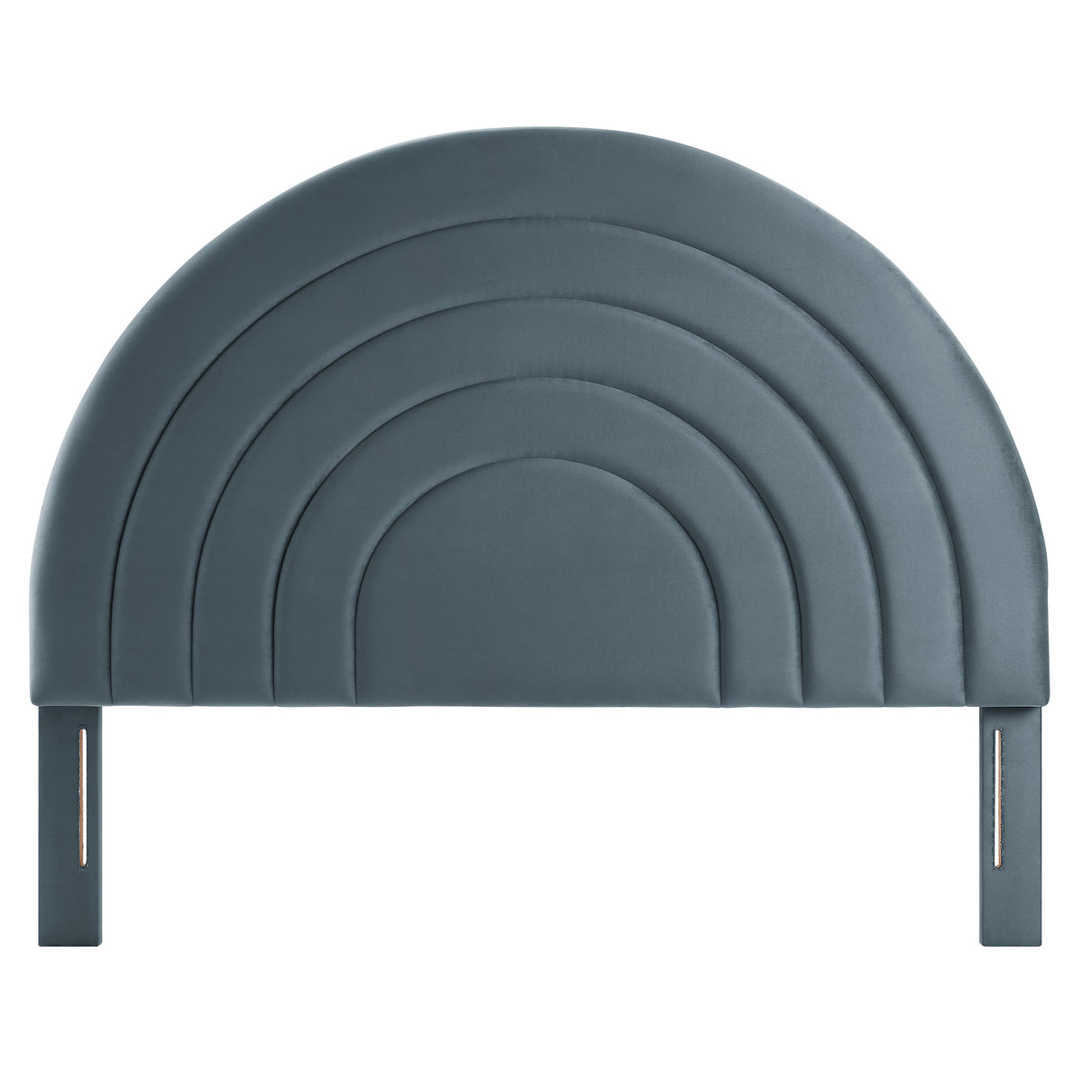 Solana Arched Performance Velvet King Headboard - Cadet Blue