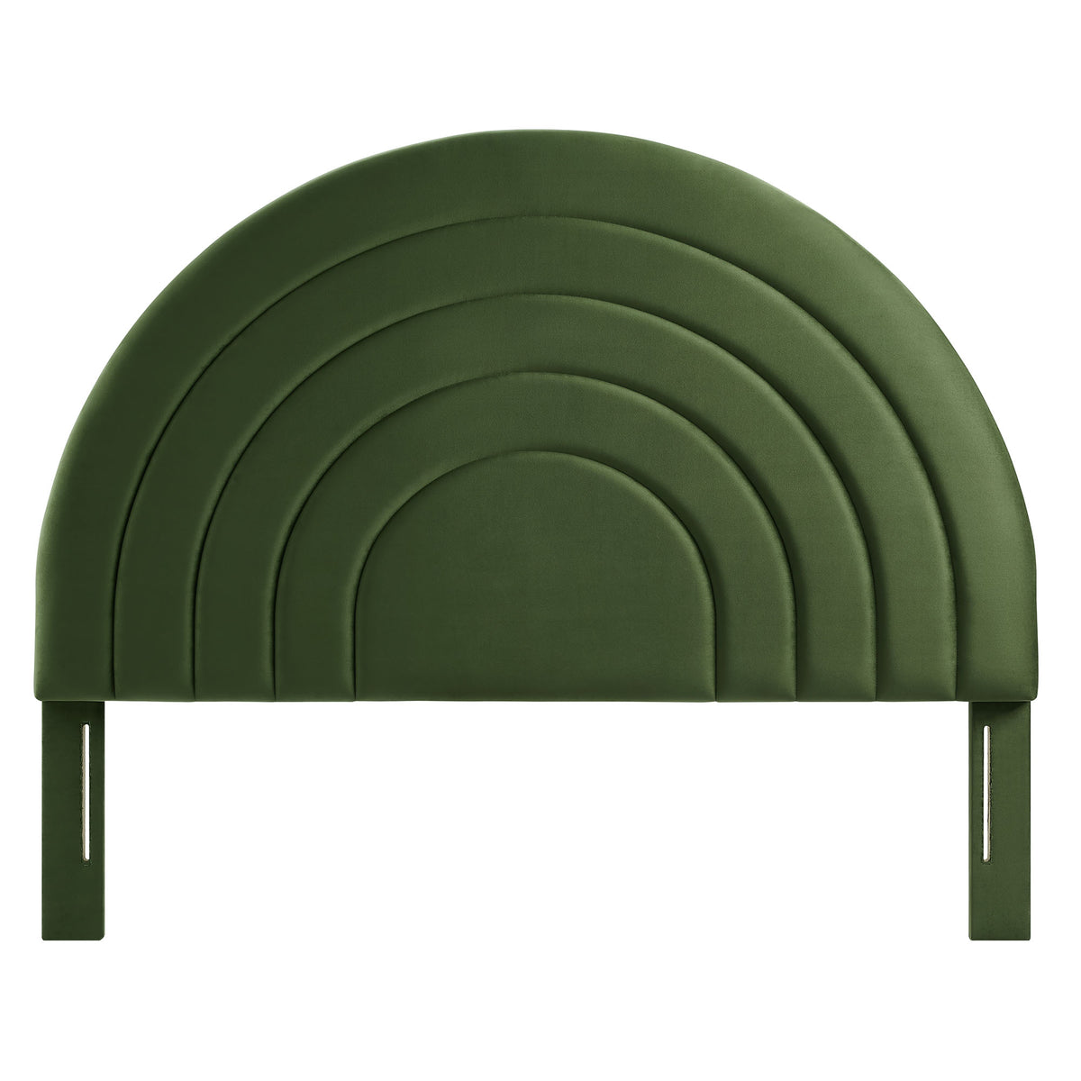 Solana Arched Performance Velvet King Headboard - Moss Green