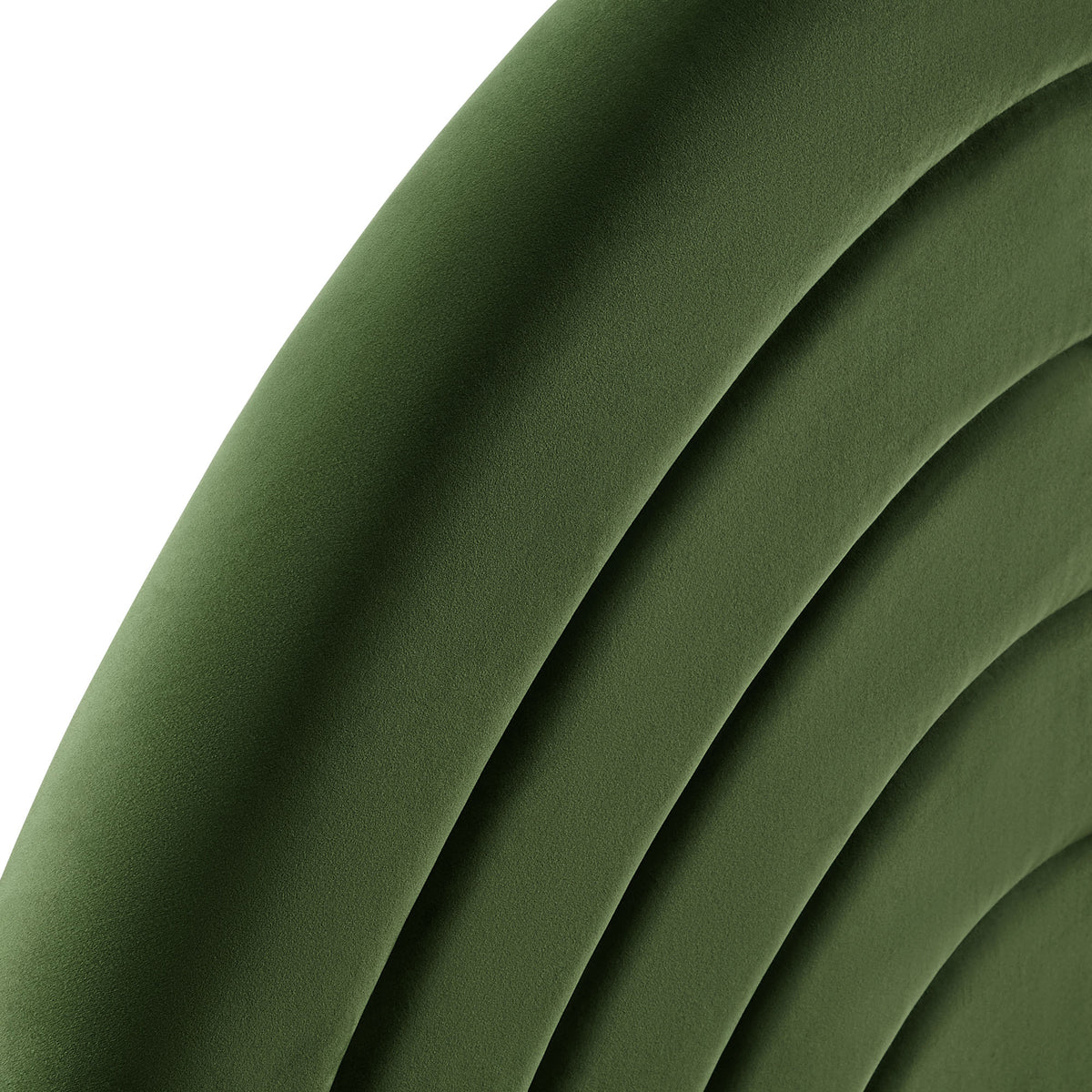 Solana Arched Performance Velvet King Headboard - Moss Green