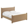 Rael Performance Velvet Full Platform Bed - Taupe