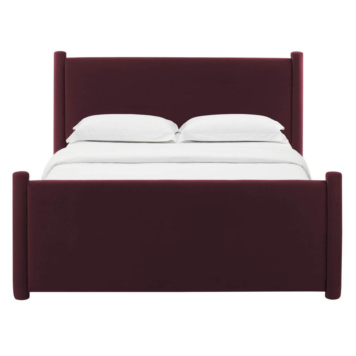 Rael Performance Velvet King Platform Bed - Mulberry