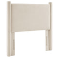 Rael Performance Velvet Twin Headboard - Alabaster