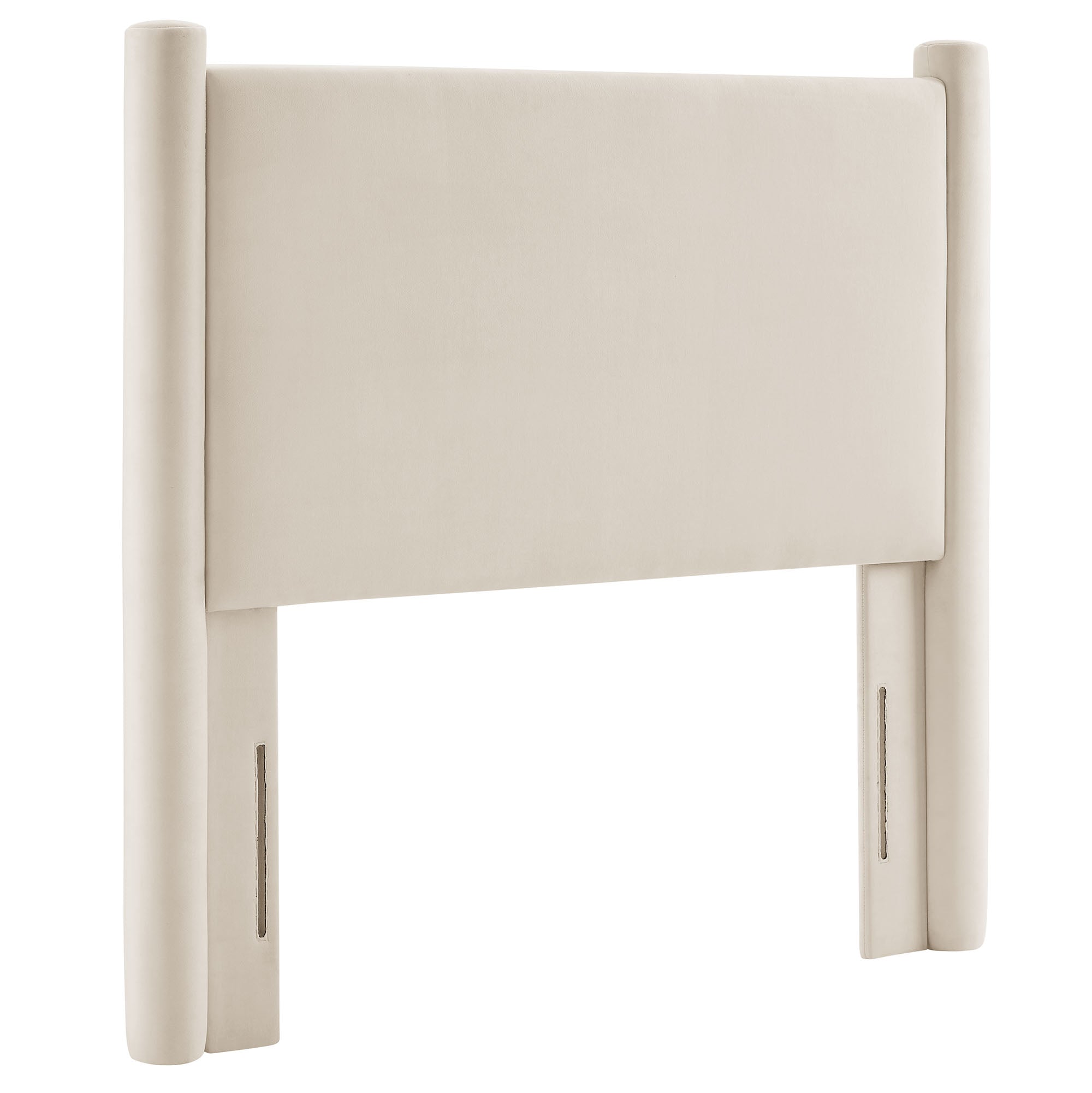 Rael Performance Velvet Twin Headboard - Alabaster