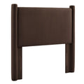 Rael Performance Velvet Headboard - Chocolate Brown — Chocolate Brown Twin