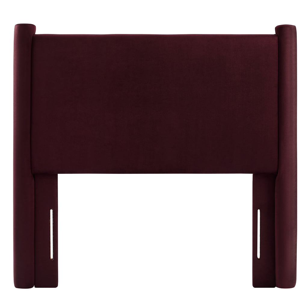 Rael Performance Velvet Twin Headboard - Mulberry