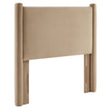 Rael Performance Velvet Twin Headboard - Taupe
