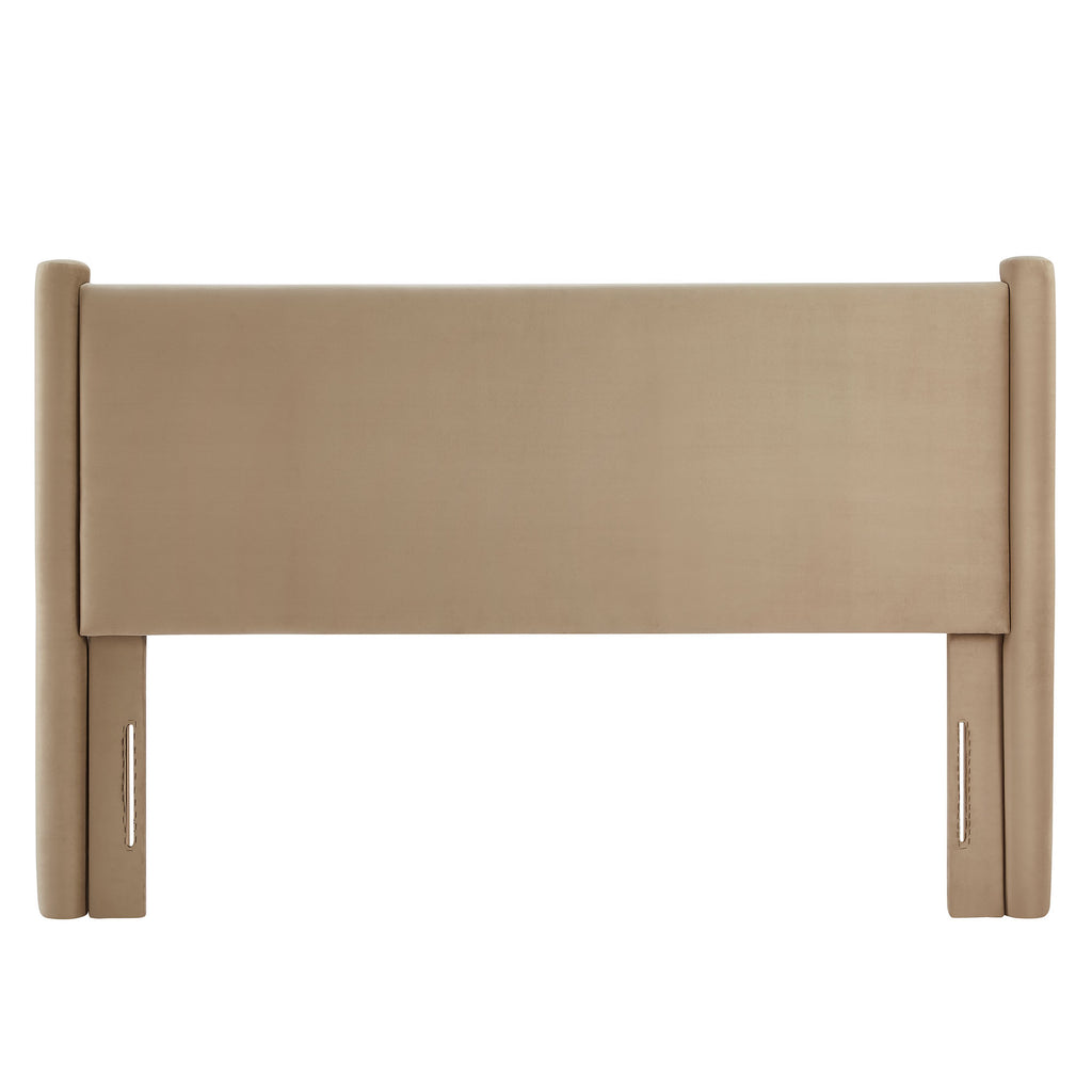 Rael Performance Velvet Full Headboard - Taupe