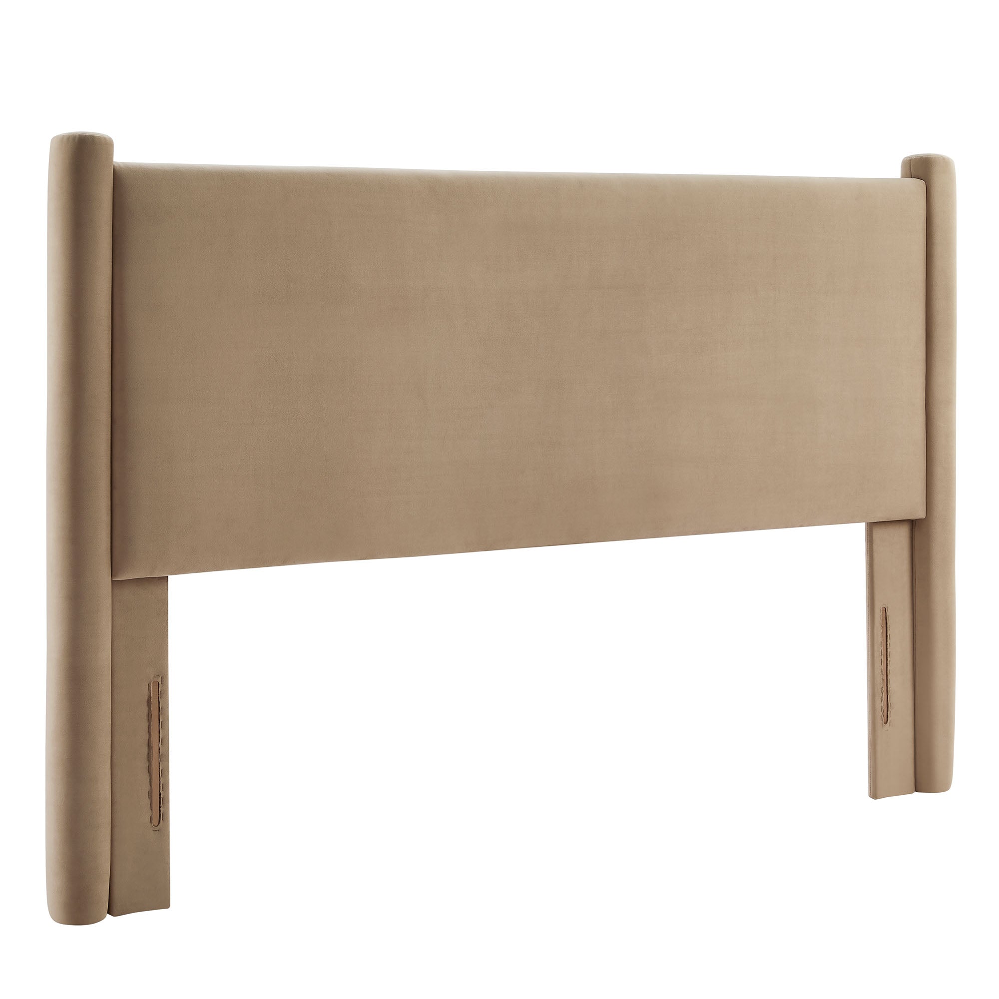 Rael Performance Velvet King Headboard - Taupe