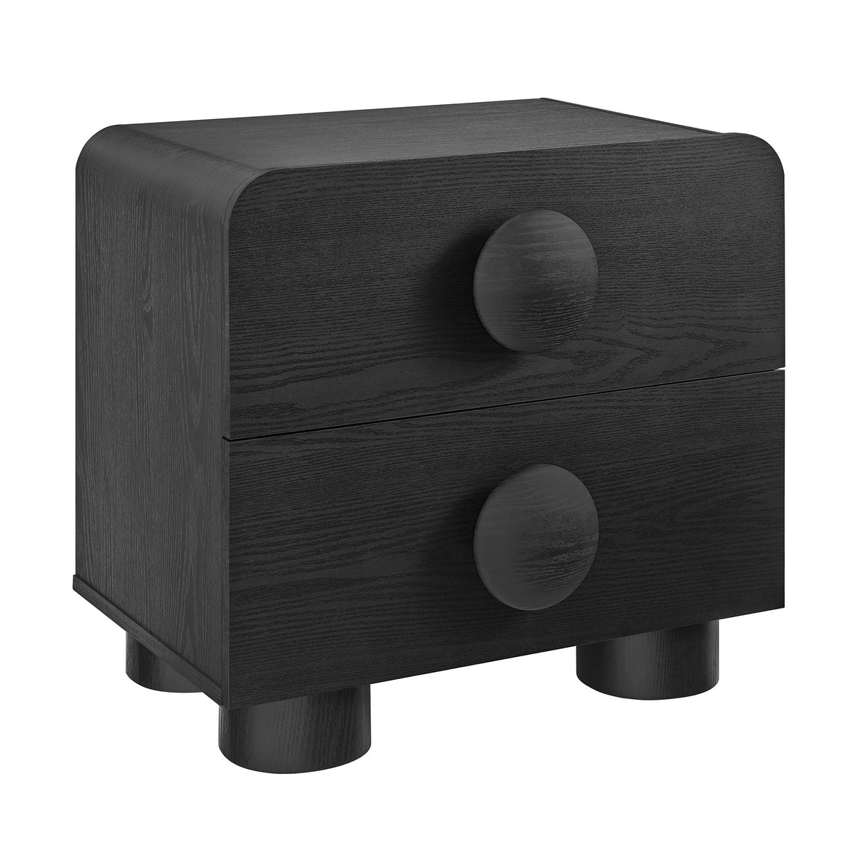 Sonnet 2-Drawer Nightstand - Black