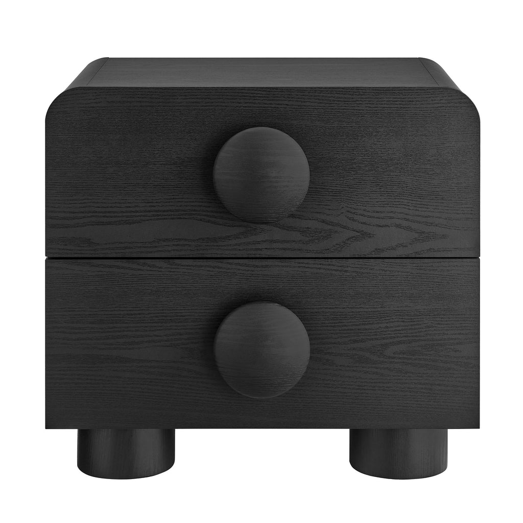 Sonnet 2-Drawer Nightstand - Black