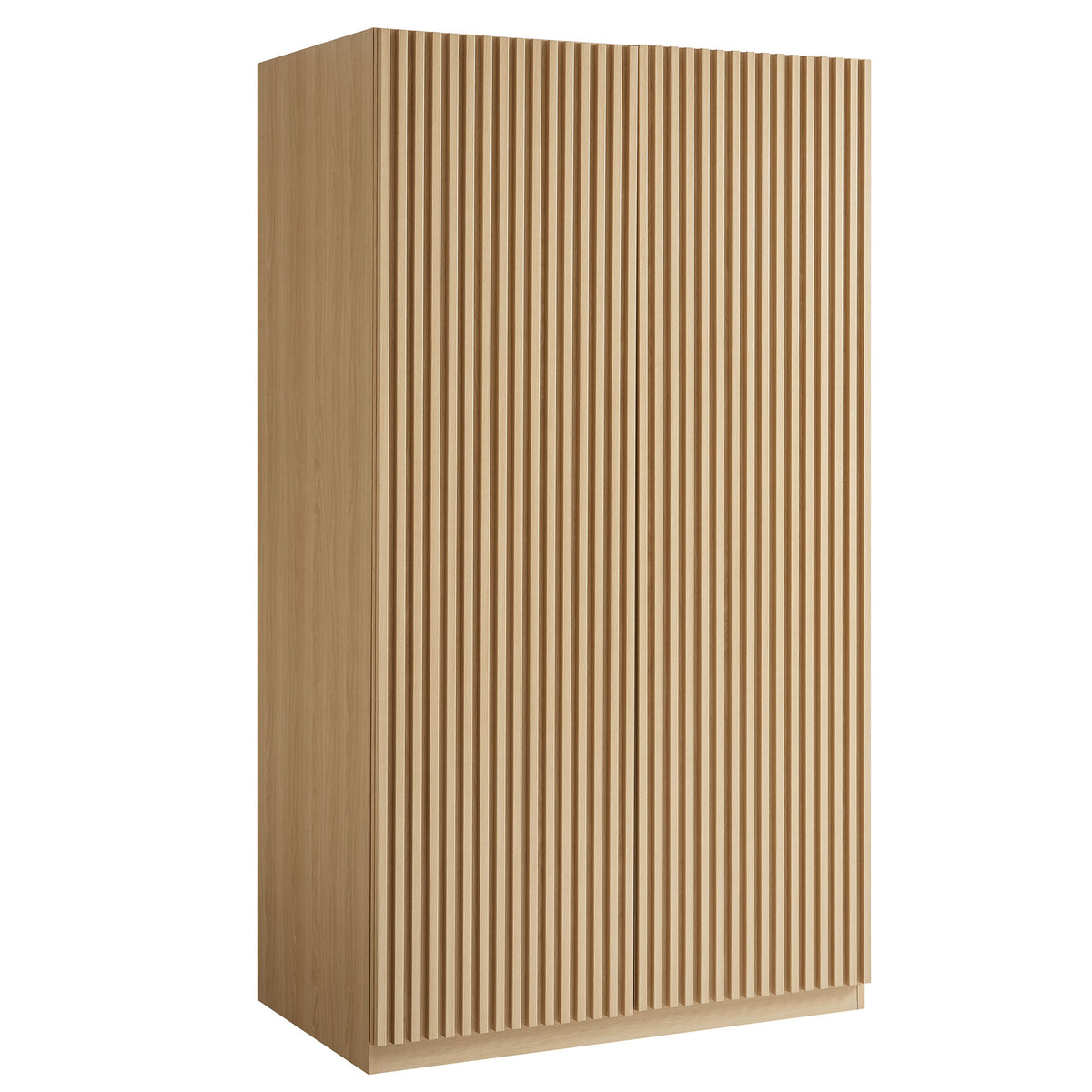 Render 2-Door Wardrobe Closet - Oak