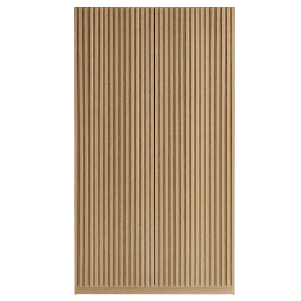 Render 2-Door Wardrobe Closet - Oak