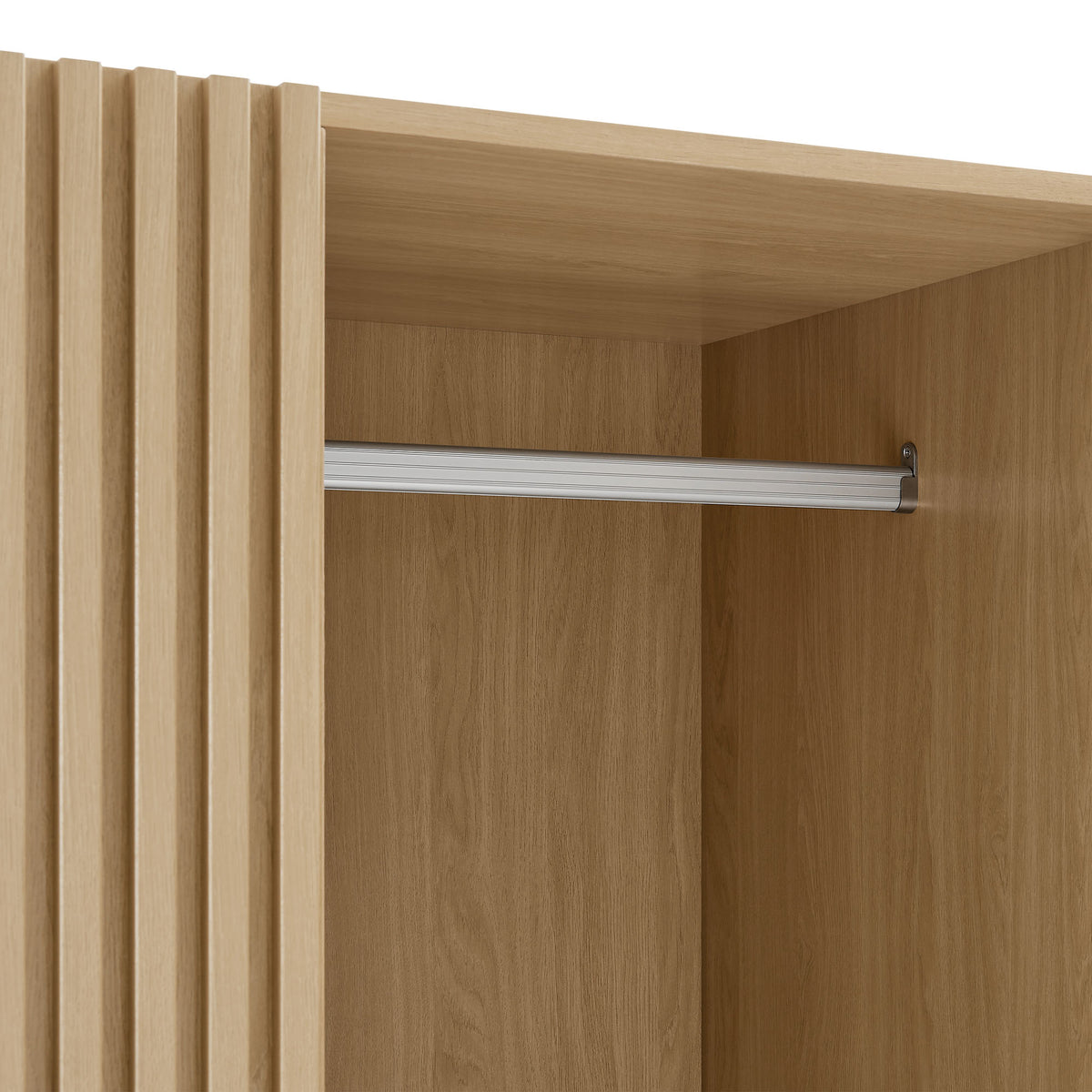 Render 2-Door Wardrobe Closet - Oak