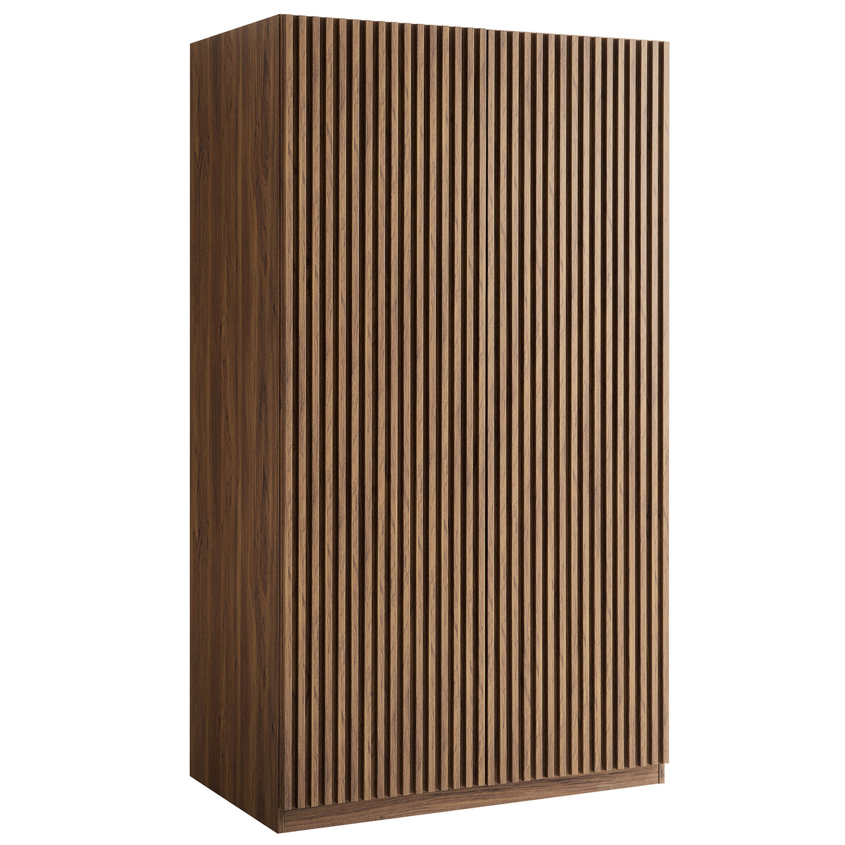 Render 2-Door Wardrobe Closet - Walnut