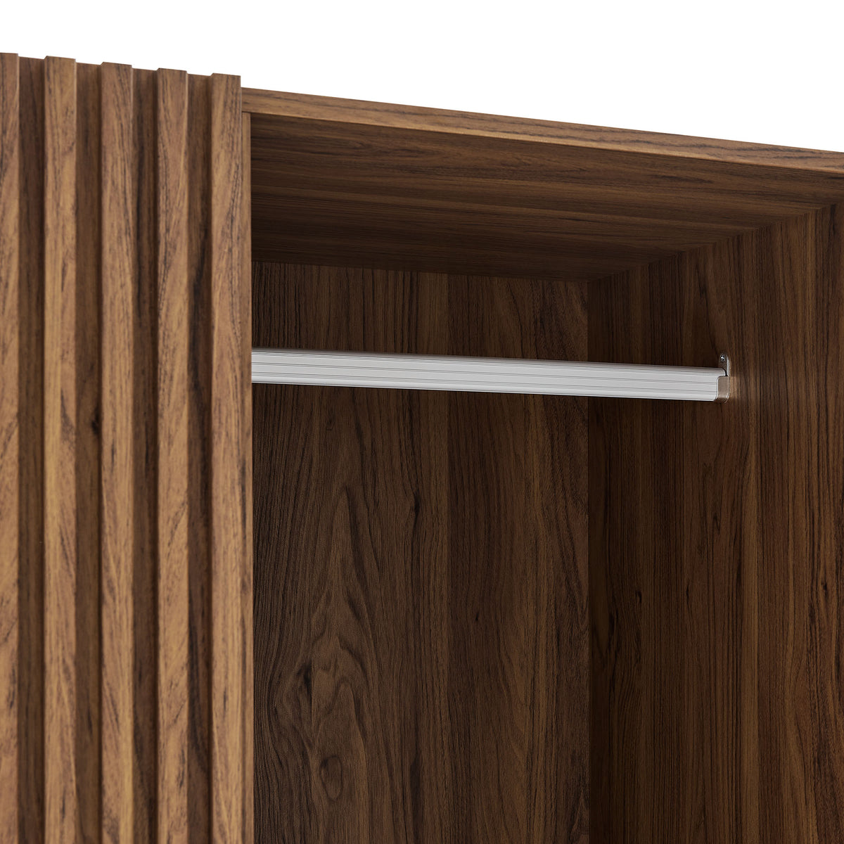 Render 2-Door Wardrobe Closet - Walnut