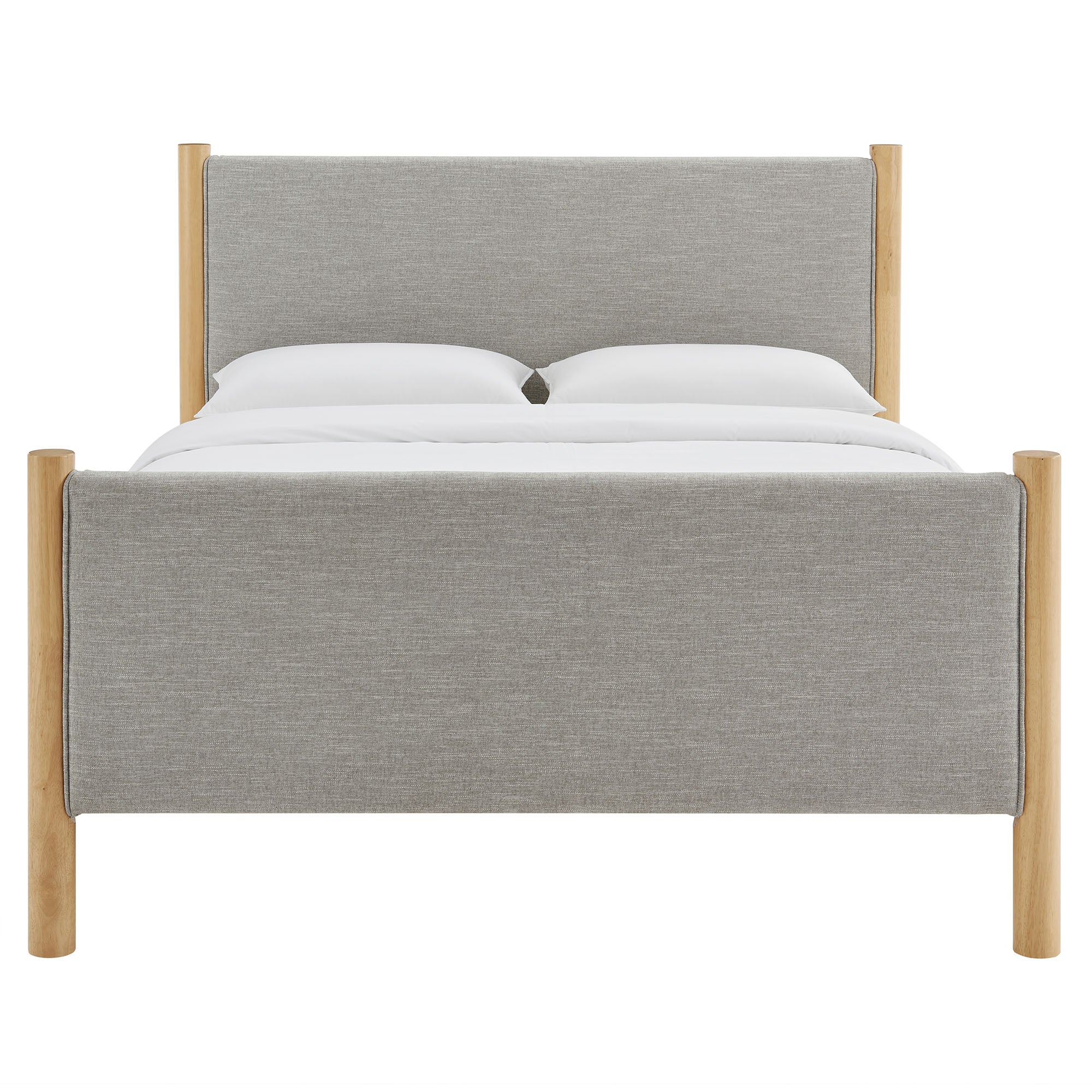 Maven Full Size Fabric Upholstered Platform Bed - Wheat Oak