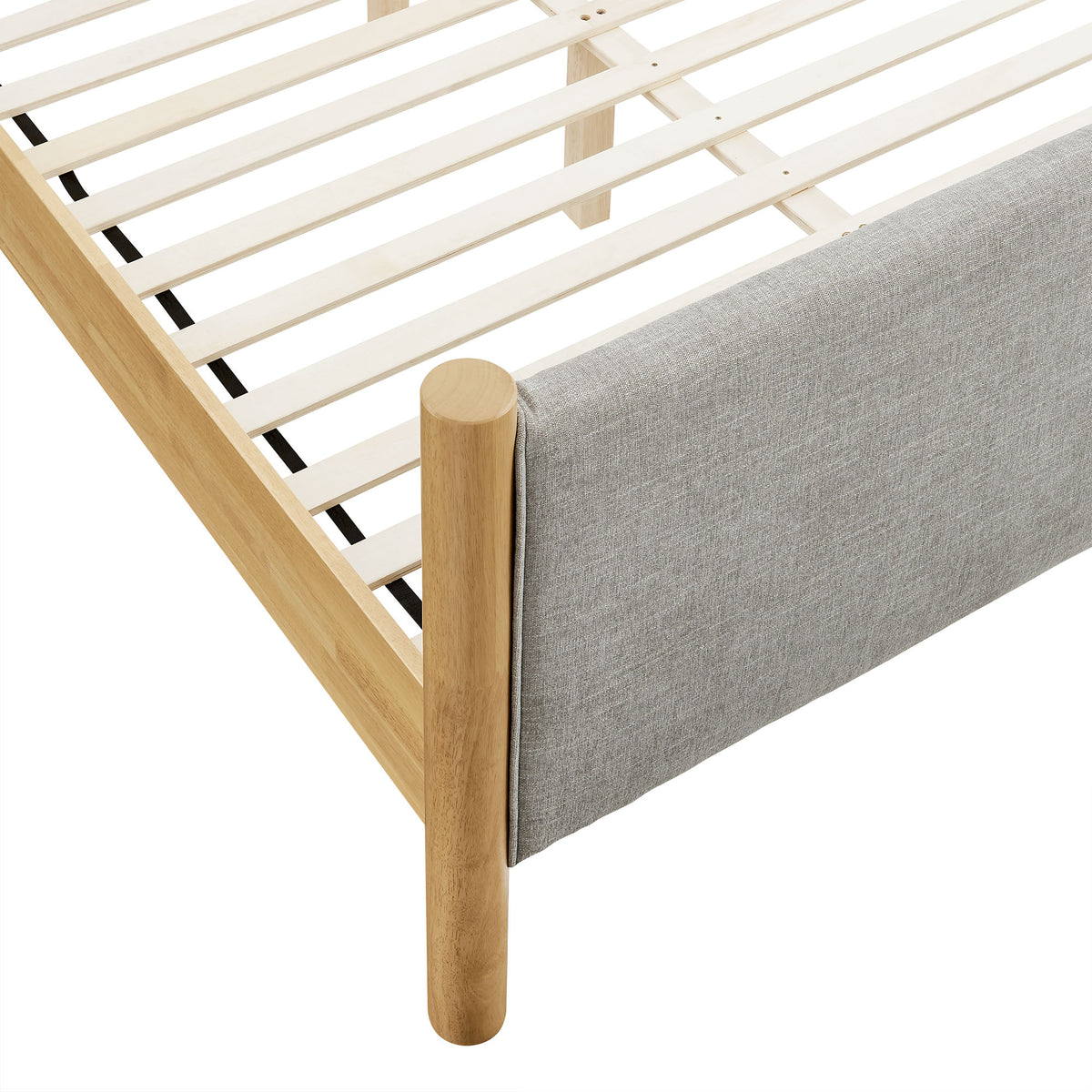 Maven Full Size Fabric Upholstered Platform Bed - Wheat Oak
