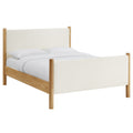 Maven Queen Size Boucle Upholstered Platform Bed - Feather Oak