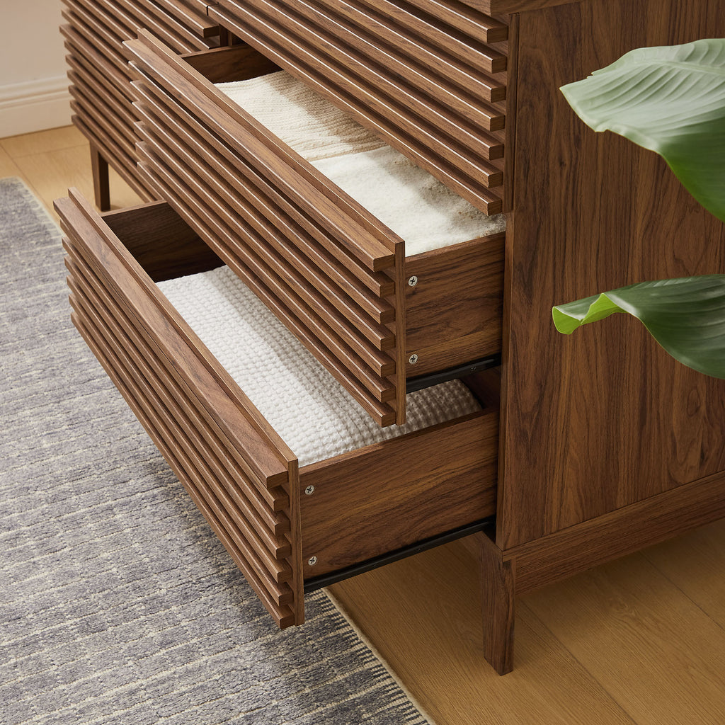 Render 63" 6-Drawer Dresser - Walnut
