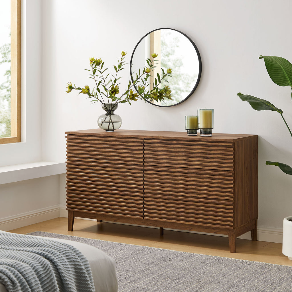 Render 63" 6-Drawer Dresser - Walnut