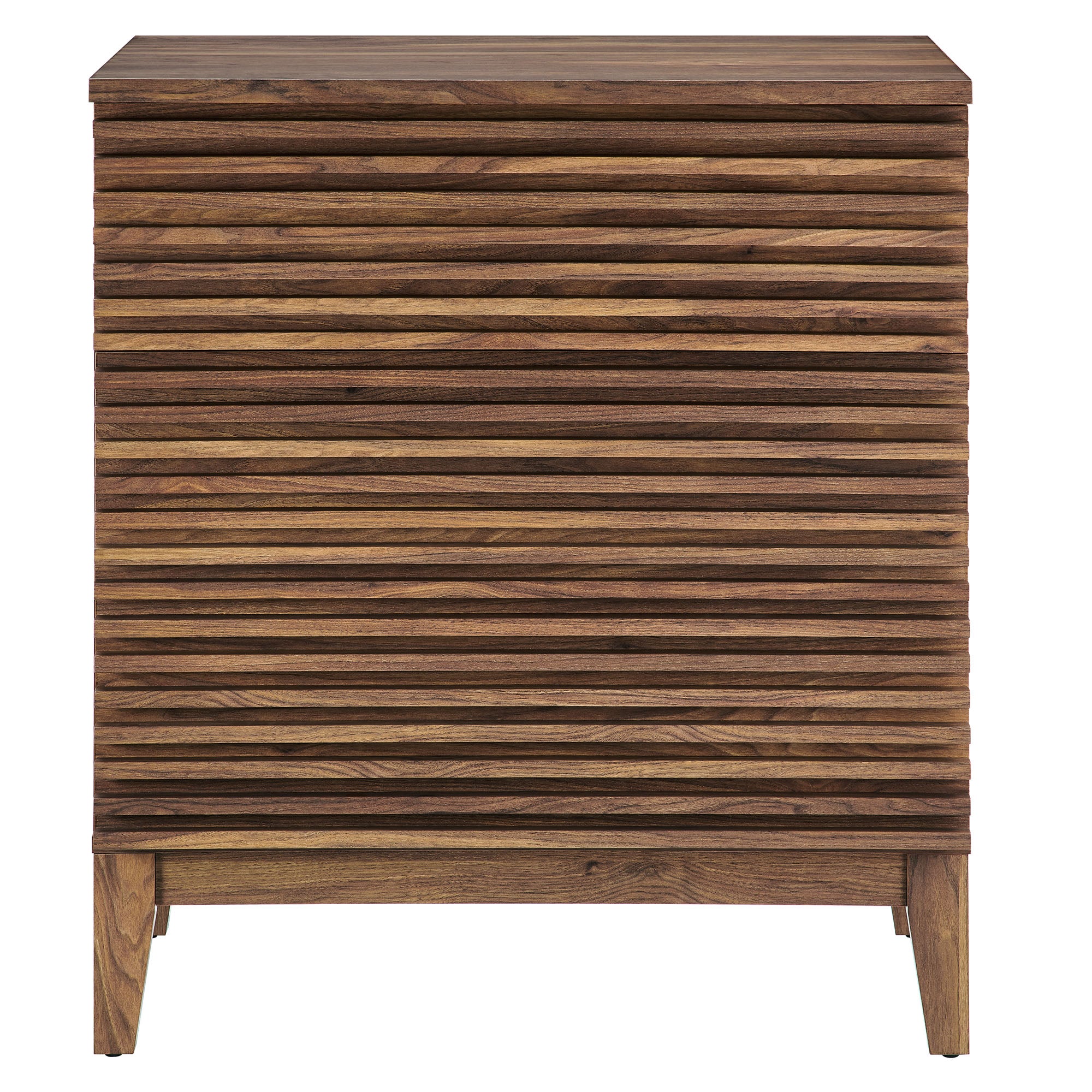 Render Large 3-Drawer Nightstand - Walnut