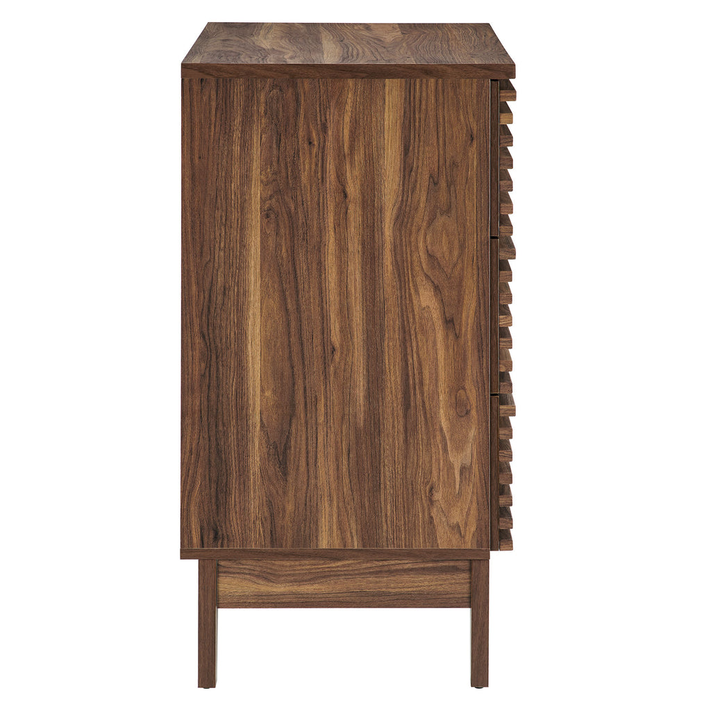 Render Large 3-Drawer Nightstand - Walnut