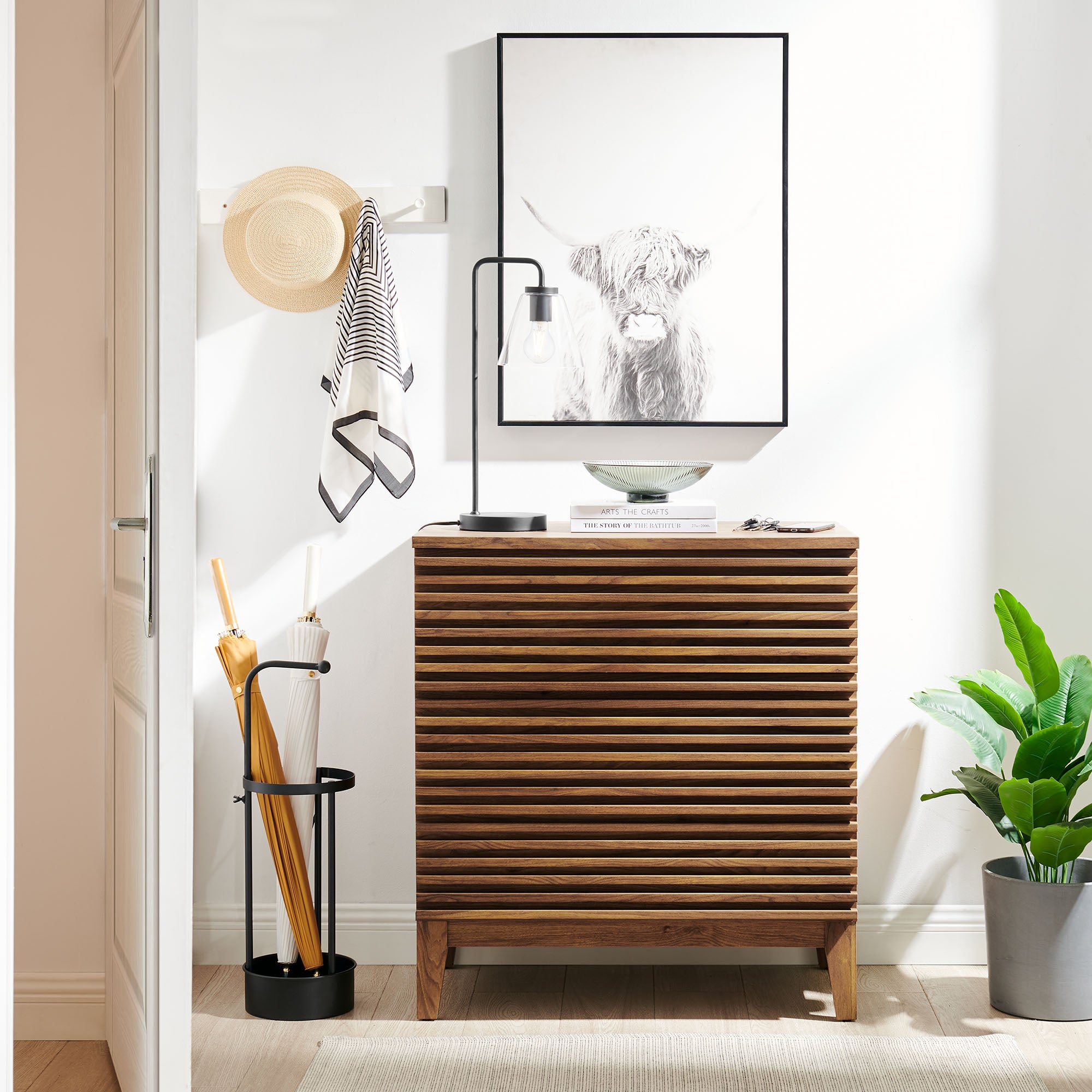 Render Large 3-Drawer Nightstand - Walnut
