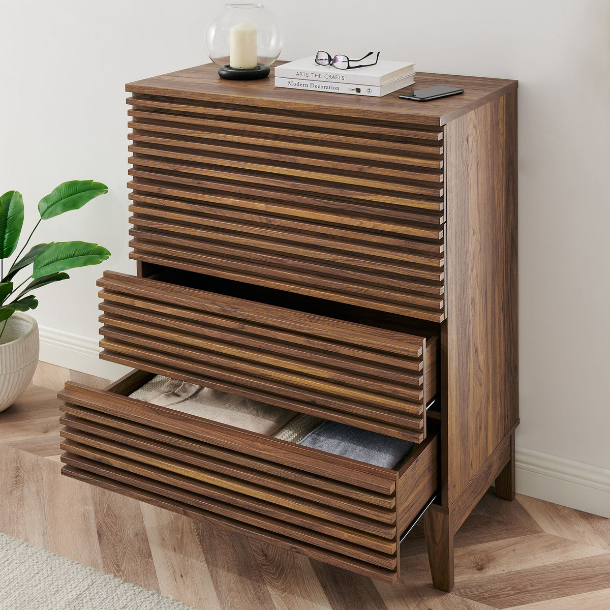 Render 4-Drawer Chest - Walnut