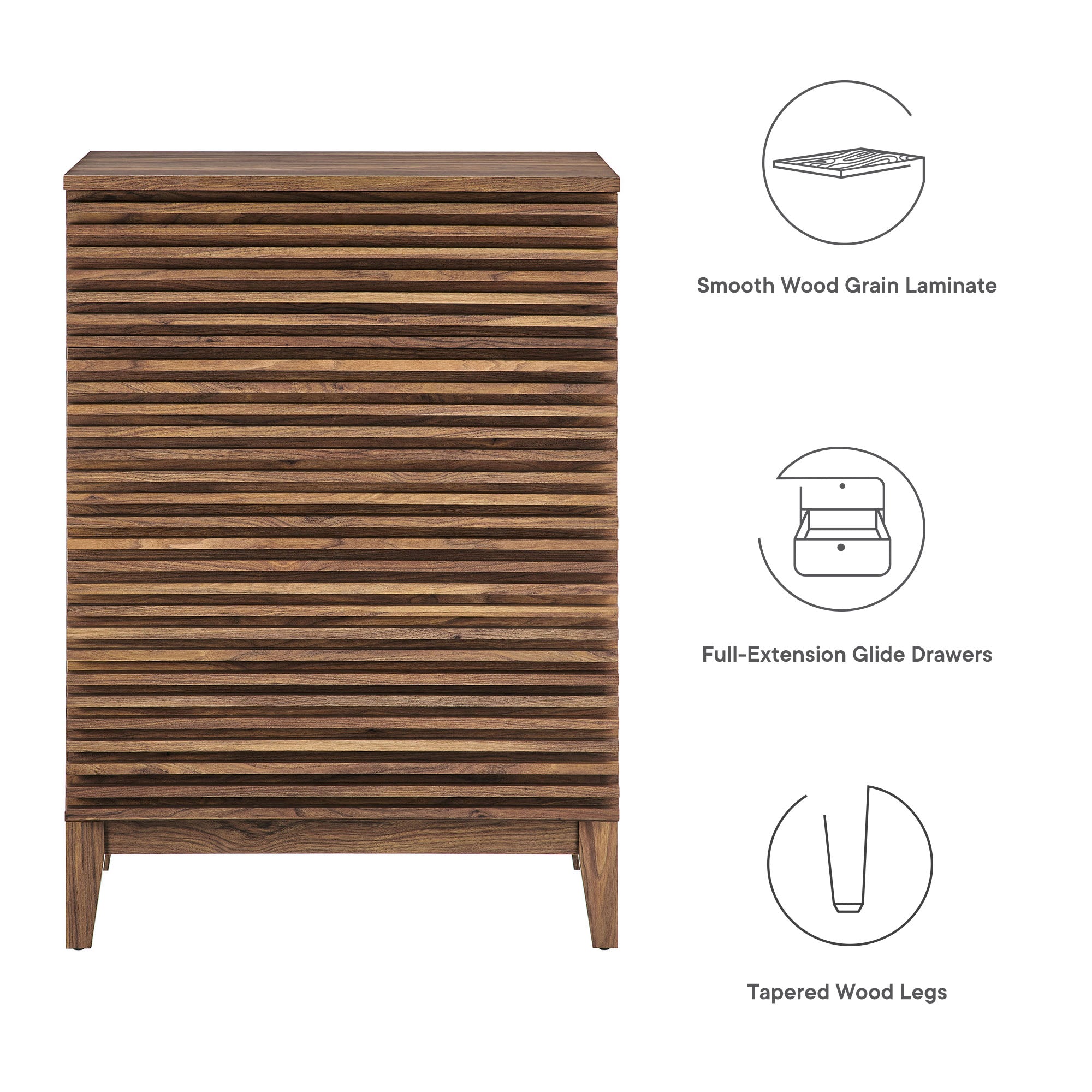 Render 4-Drawer Chest - Walnut