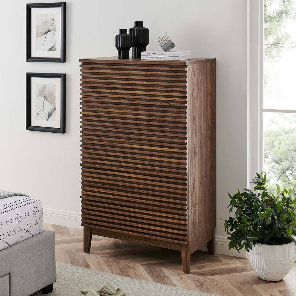 Render 5-Drawer Chest - Walnut