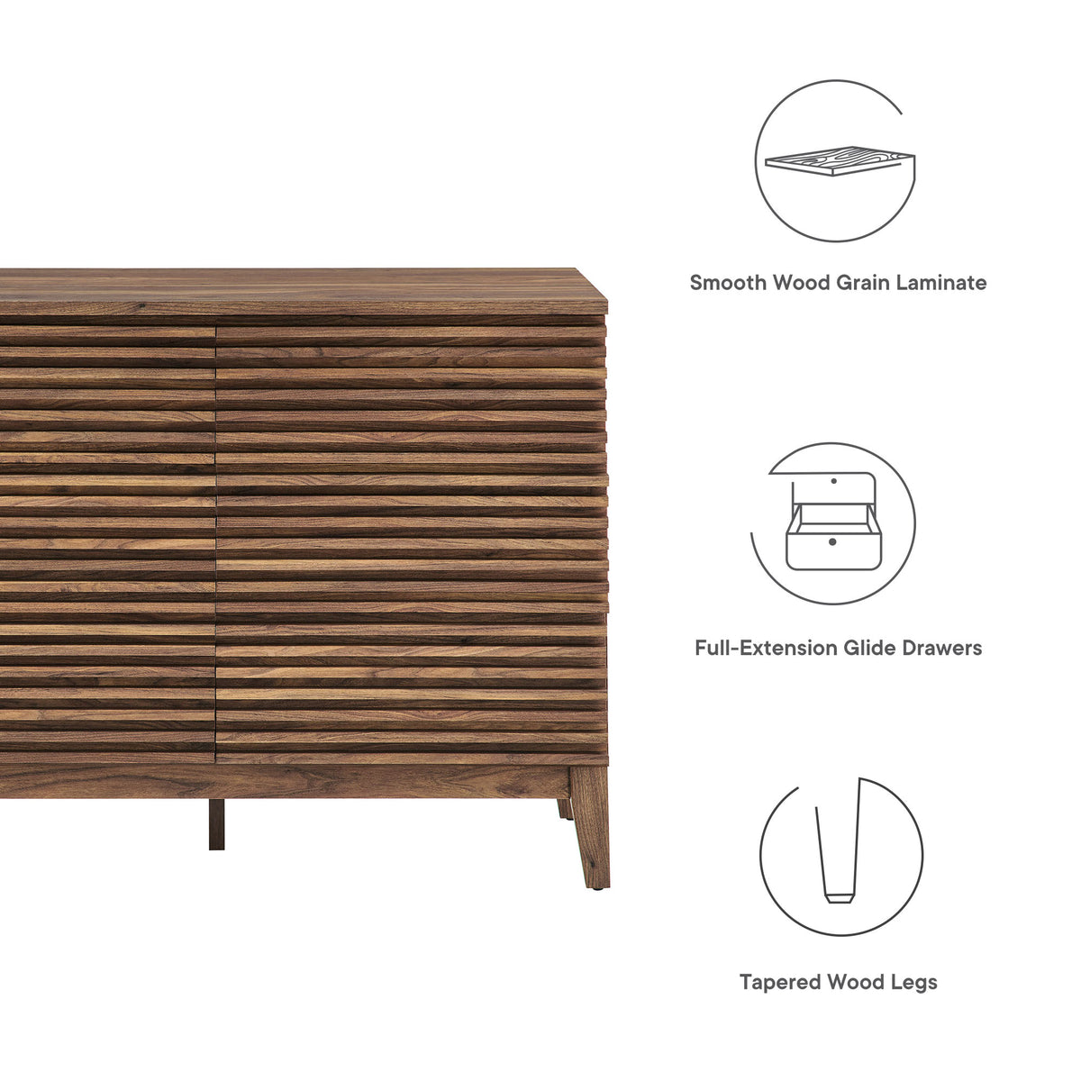 Render 47" 6-Drawer Dresser - Walnut