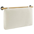 Anela Wall-Mounted Chenille Upholstered Twin Headboard - Cream Natural