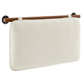 Anela Wall-Mounted Chenille Upholstered Twin Headboard - Cream Walnut