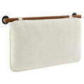 Anela Wall-Mounted Chenille Upholstered Headboard - Cream Walnut — Cream Walnut Twin