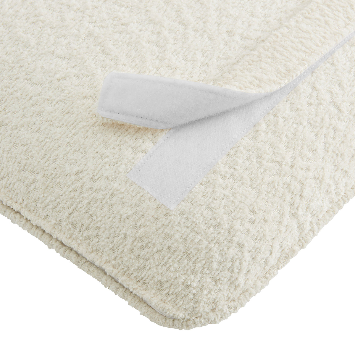Anela Wall-Mounted Chenille Upholstered Twin Headboard - Cream Walnut